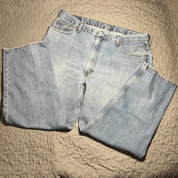 Levis 550 Relaxed Fit Straight Leg Jeans Mens 42X30 Blue Cotton Red Tab READ - Picture 1 of 6